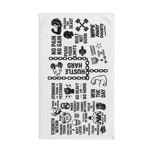 Motivational Gym Towel - Hustle Hard & Wipe Away Doubts