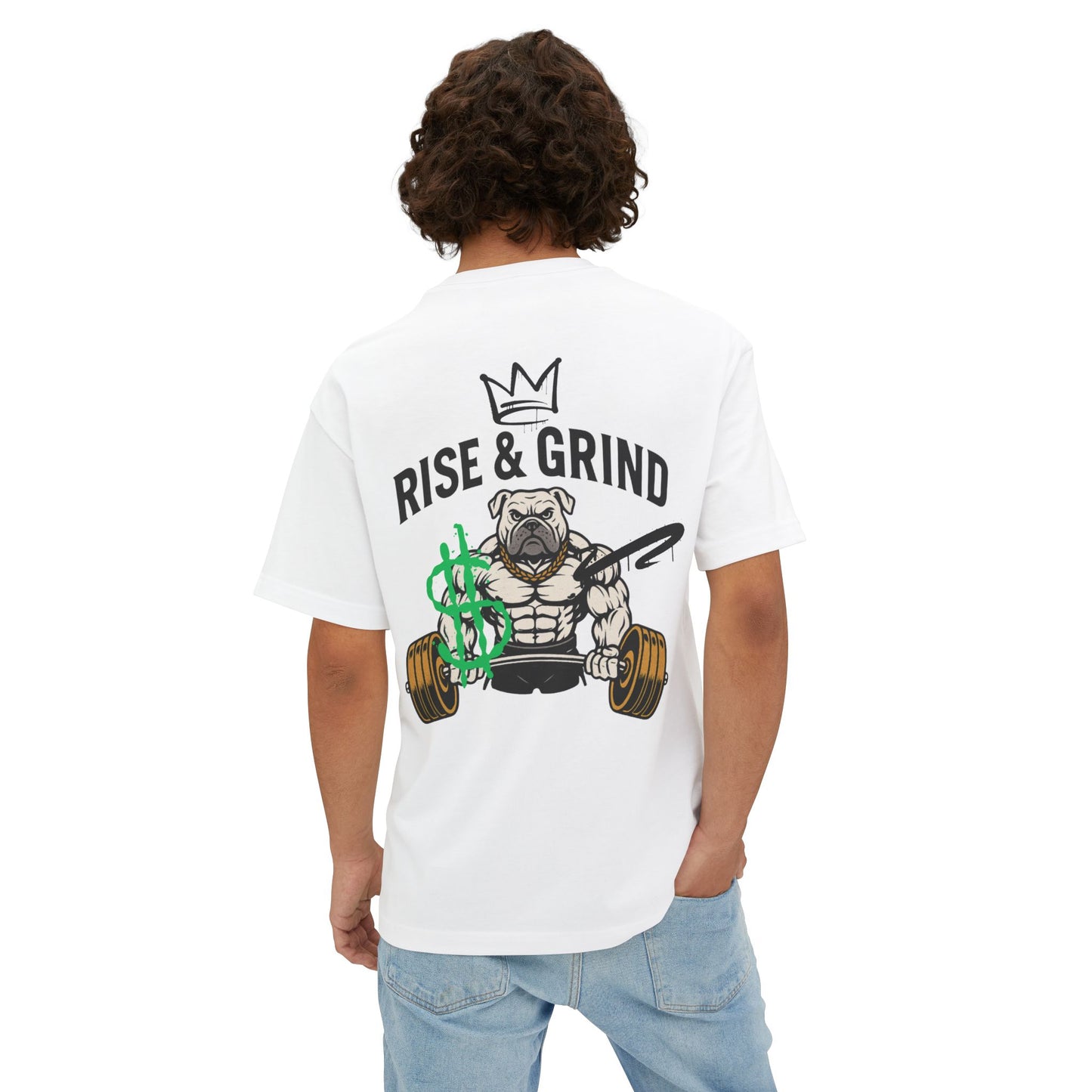 Oversized Boxy Tee - Rise & Grind Gym Shirt